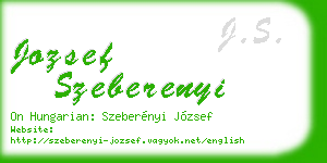jozsef szeberenyi business card